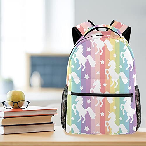 Sac à dos licorne lapin multicolore pour l'école primaire 40cm