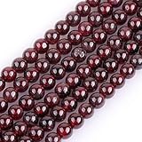 Natural Round Garnet Gemstone Loose Beads In Bulk One Strand 15