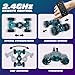 Tecnock Remote Control Car for Boys Girls, 2.4GHz 4WD Gesture Sensing RC Stunt Car Toys - 360° Rotating Double Sided Hand Controlled RC Cars with LED Lights, Gifts for Kids Ages 6-8, 8-12