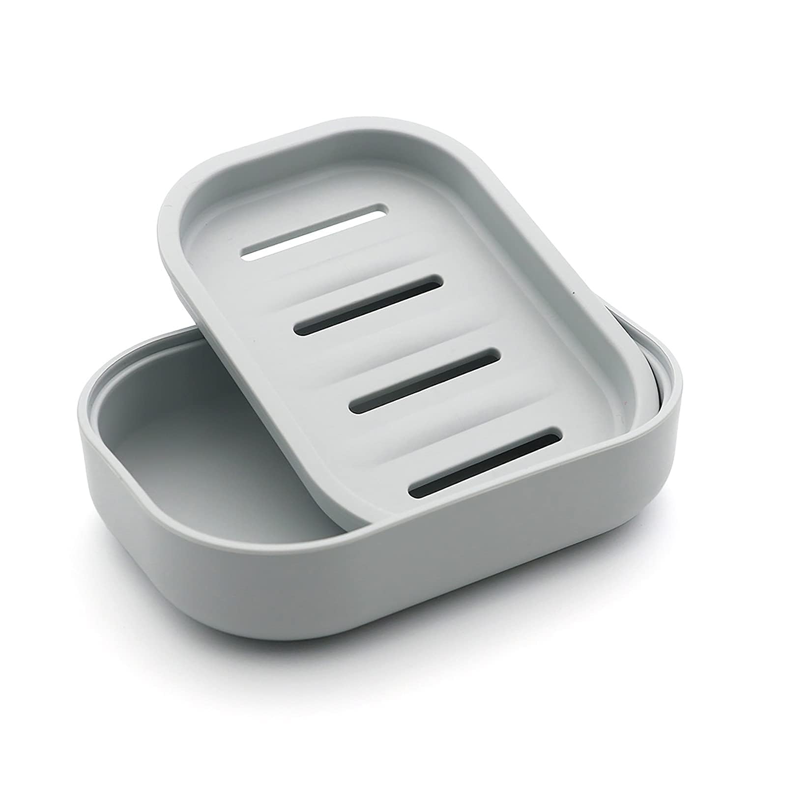 Uviviu Grey Blue Soap Box,Bar Soap Dishes,Easy To Drain (Grey Blue)