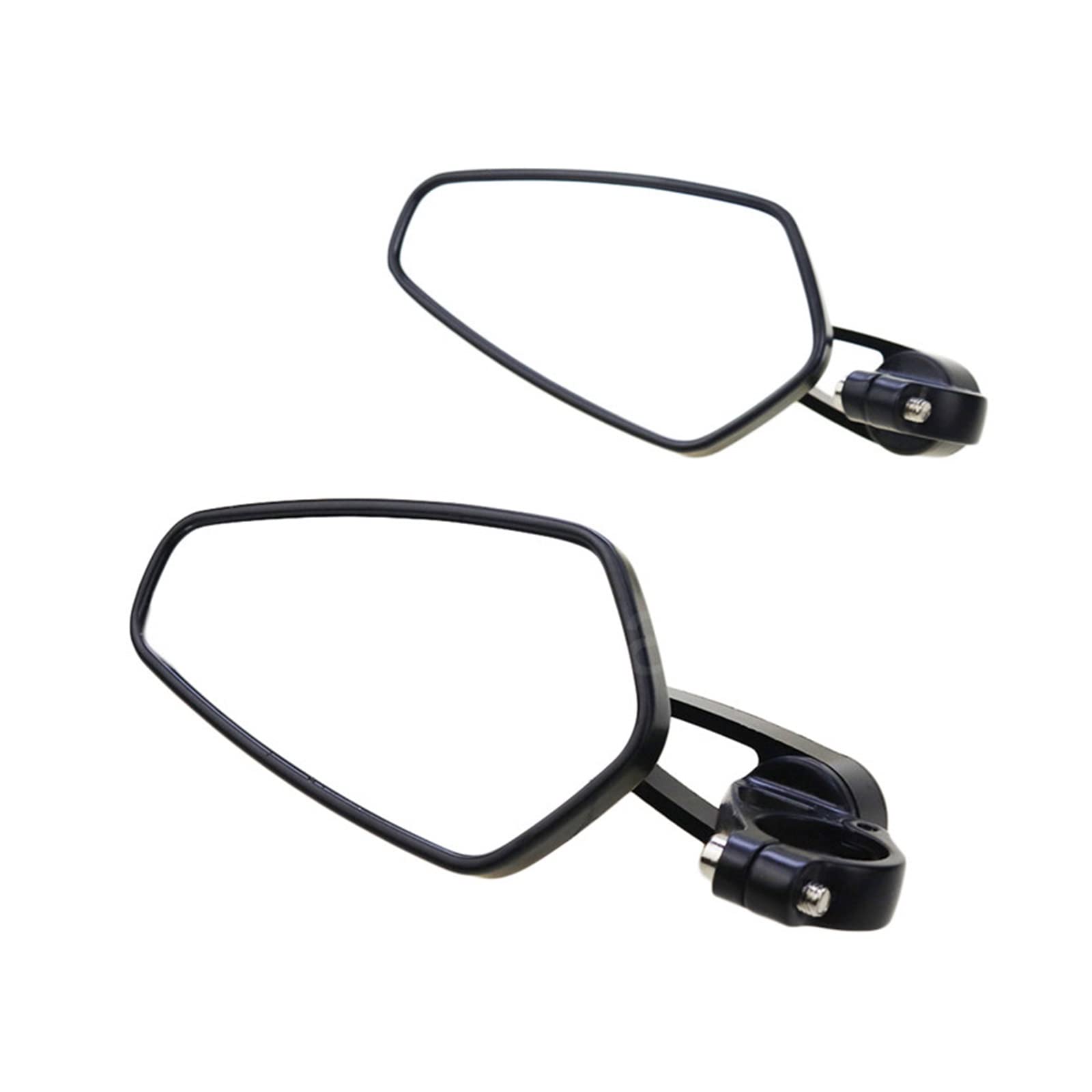Rétroviseur Latéral Moto Universel - Verre Bleu Anti-éblouissement, Rotatif 180°, Fibre De Carbone, Pour Guidon 22 Mm