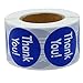 Hybsk Blue Thank You Stickers with White Text (Blue)