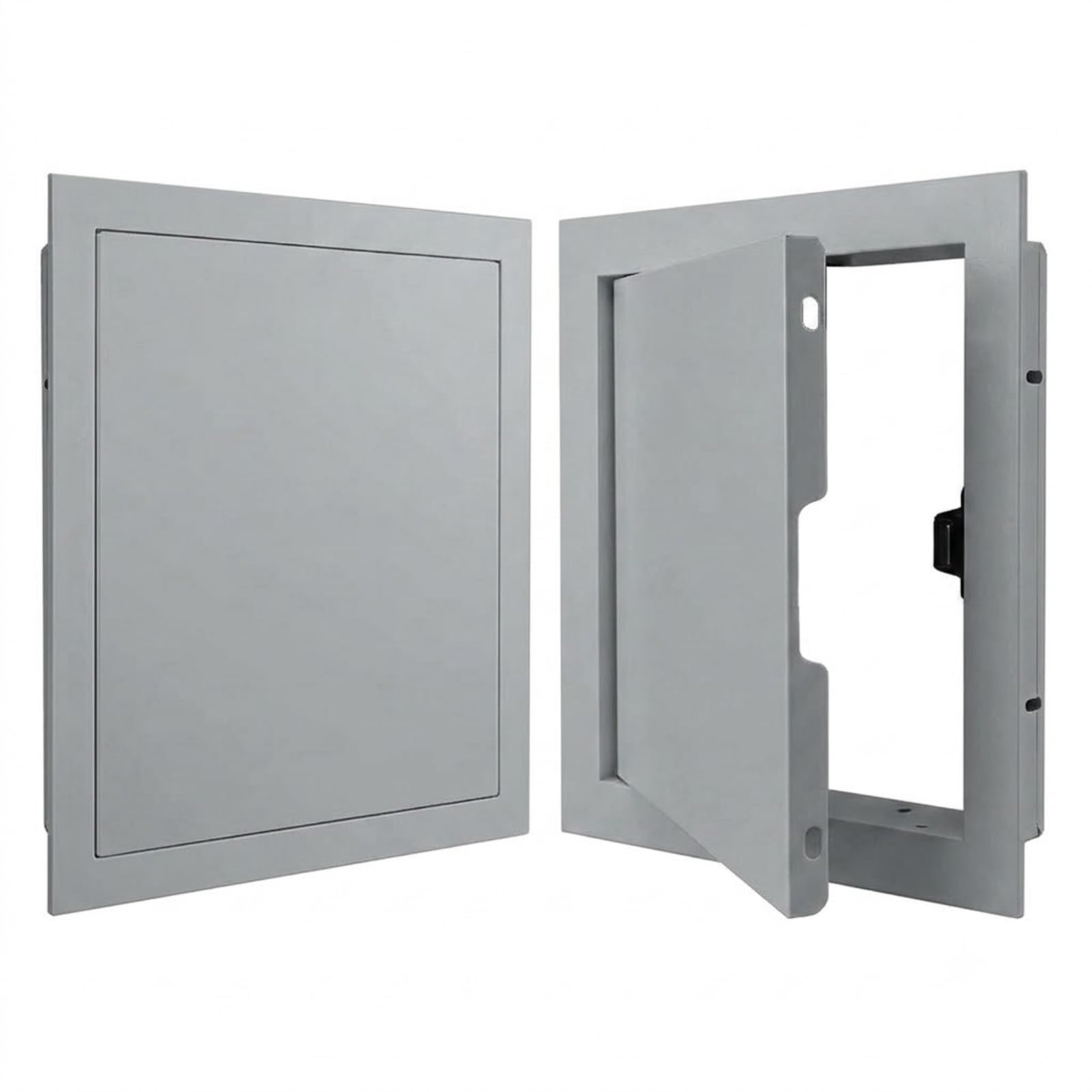 Access Panel 300x300mm Aluminium Inspection Hatch for Wall & Ceiling, Flush Fit Service Door for Plumbing & Electrical, Push-to-Open Maintenance Hole Cover(Gray,200x300mm)