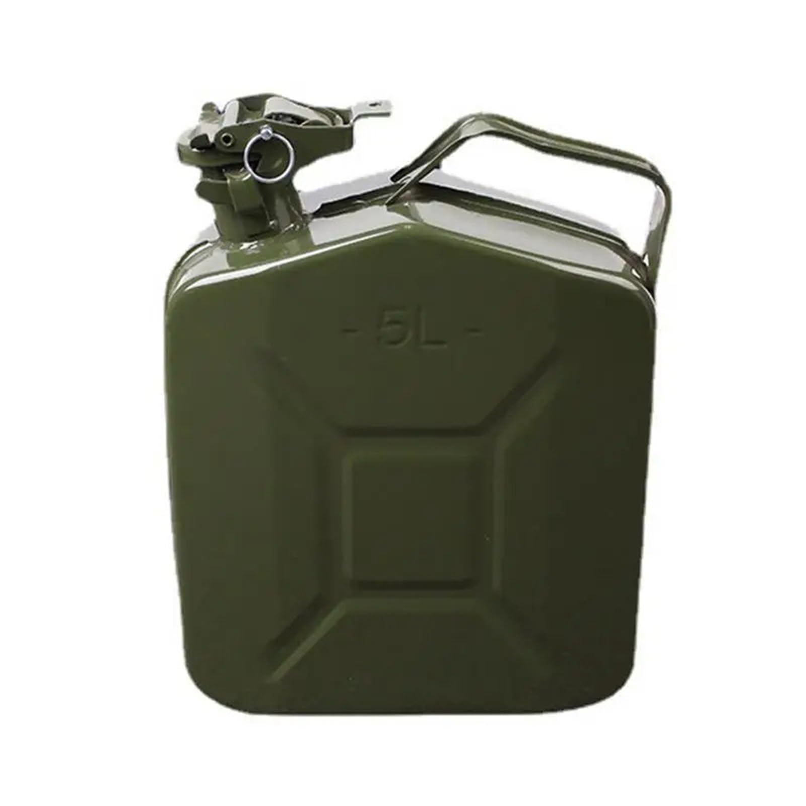 Benzinkanister Reservekanister Metallkanister, stabile und versiegelte Benzinfässer für Benzinkanister, Ausgießer, Flexible Düse(5L)