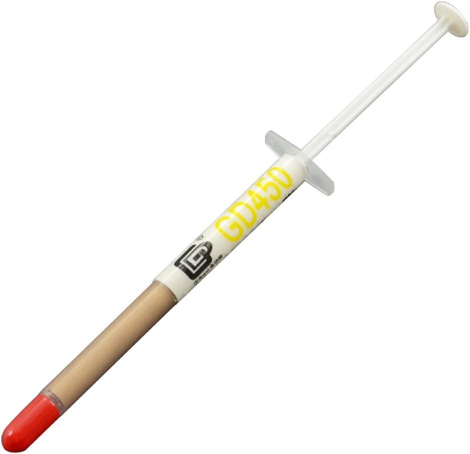 5PCS 1g Gold Thermal Grease CPU Heat Sink Compound Silicone Paste Syringe NO. GD450 Golden