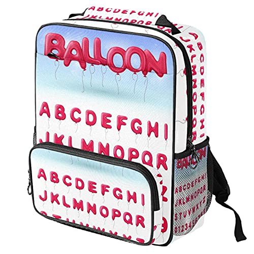Sac à dos ordinateur portable avec bretelles confortables et imprimé ballon rose stylé