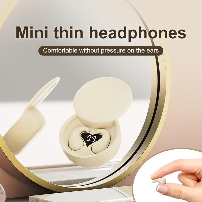 Mini Invisible Earbuds Bluetooth 5.4,Sleep Earbuds for Side Sleepers, Mini Noise Blocking Sleep Earphones,Sleep Friendly Side Sleeping Earphones, for Work (Black) image 3