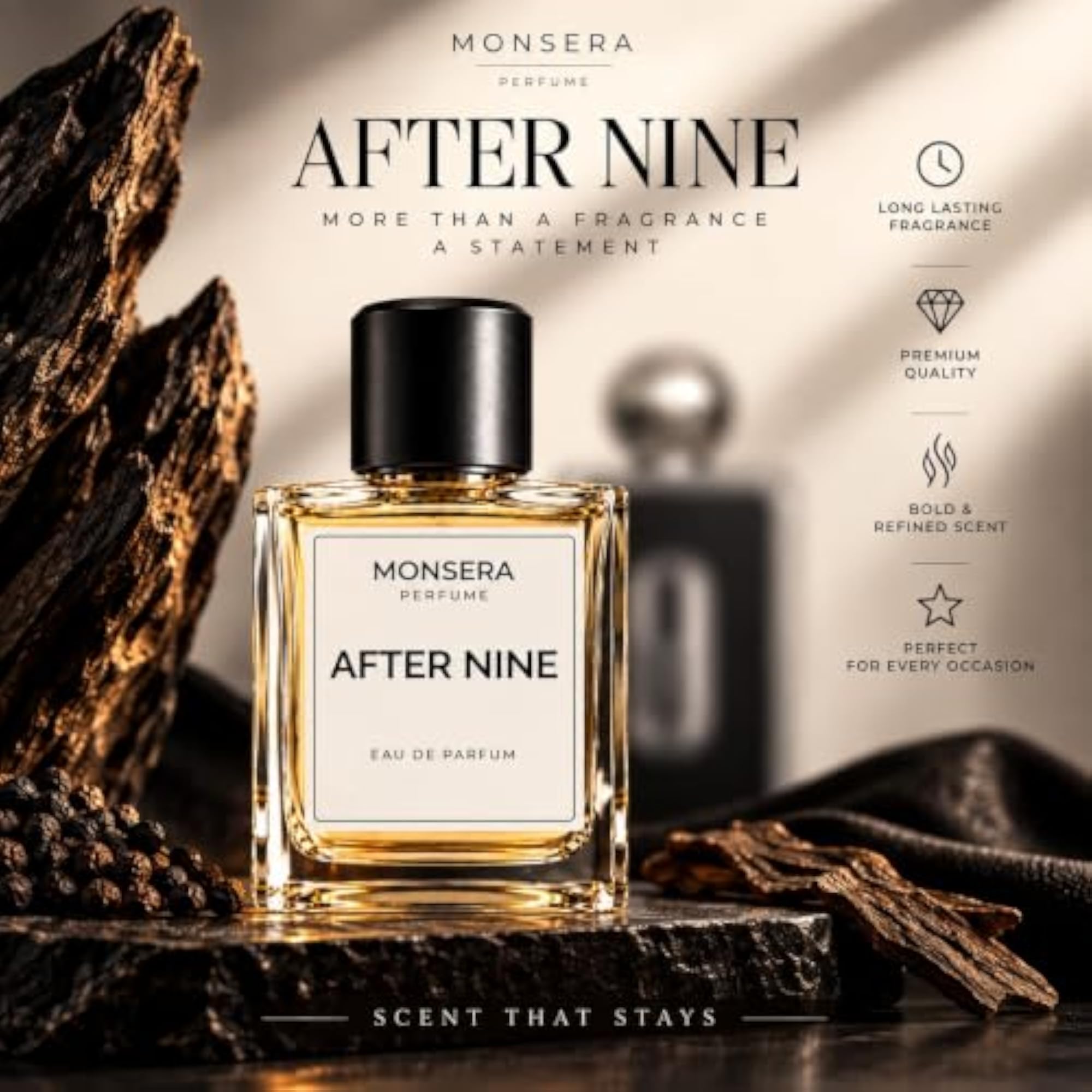 After Nine Eau de Parfum for Men, Warm Spicy Aroma