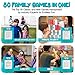Top 50 Games for Kids, Teens, & Adults - 50 in 1 Reusable Scratch Off Fun - Card Games for Families - Cool, Funny Family Game Night Gift - All Ages, 4+, 8-12, 12+