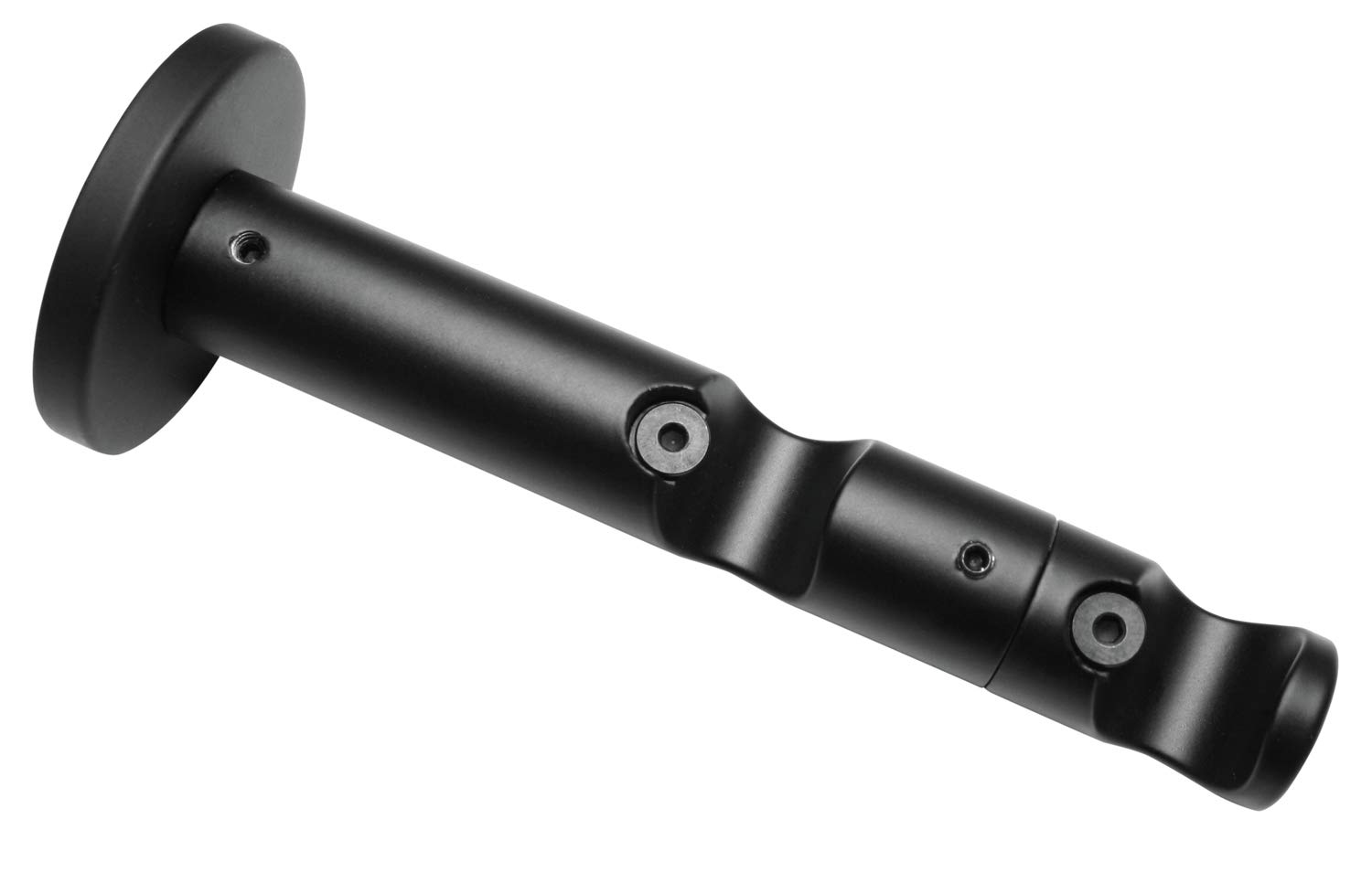 Gardinia Doppel-Kombiträger mit Metallmontageplatte für Gardinenstangen, 2-läufig, Offen, Alle Montage-Teile inklusive, Serie Memphis, Ø 16 mm, Metall, Schwarz-matt 10011338 7.5/5 cm