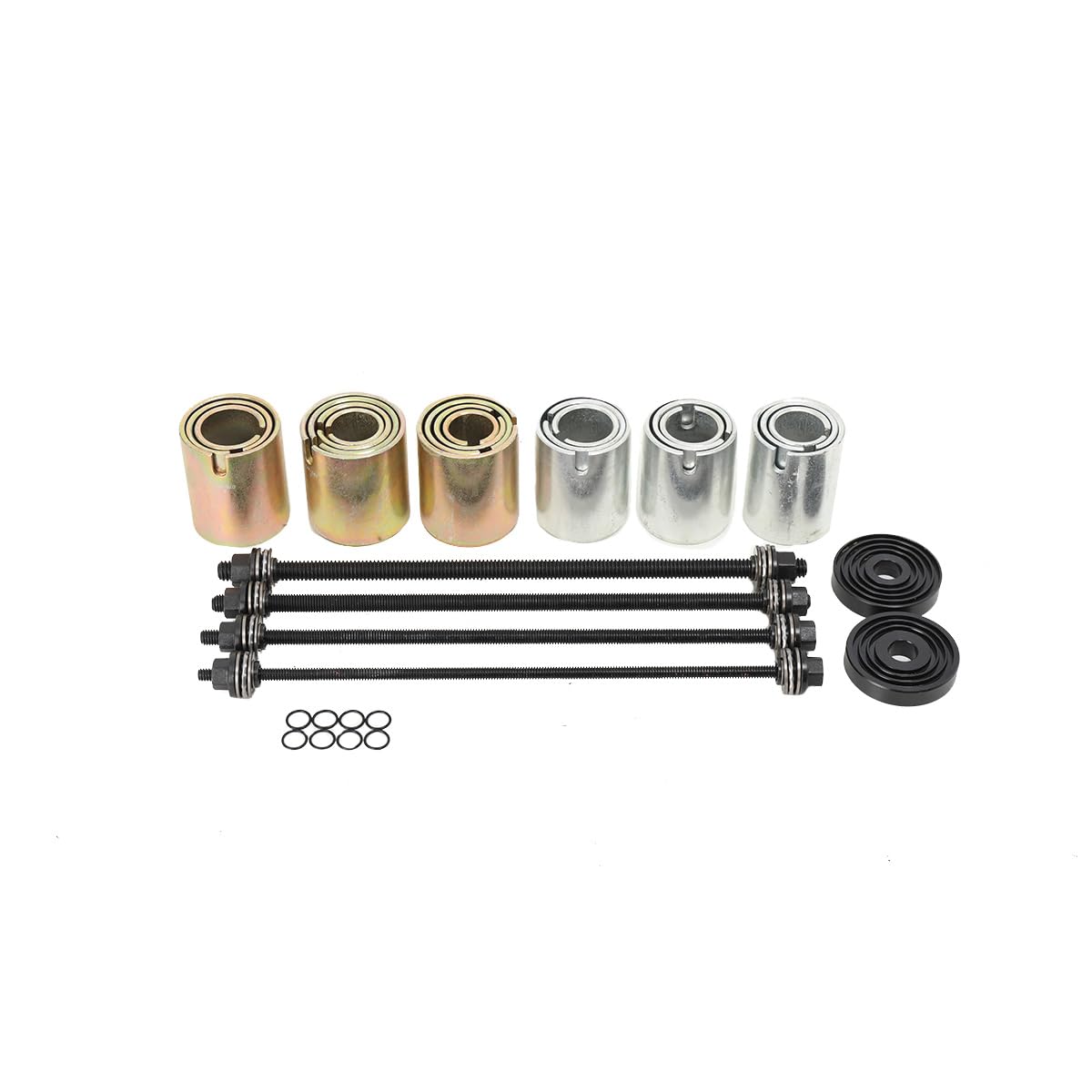 Estrattore Silent Block Auto, Kit di 26 Manicotti Universali in Acciaio Zincato, con Gomma Sostituibile, per Rimozione Sicura di Cuscinetti e Boccole, Compatibile con Alwo SA40 e SA40-E