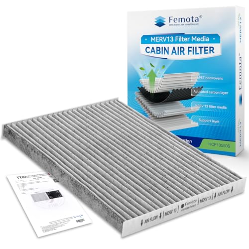 Femota Tested MERV 13 Cabin Air Filter with Activated Carbon, ...