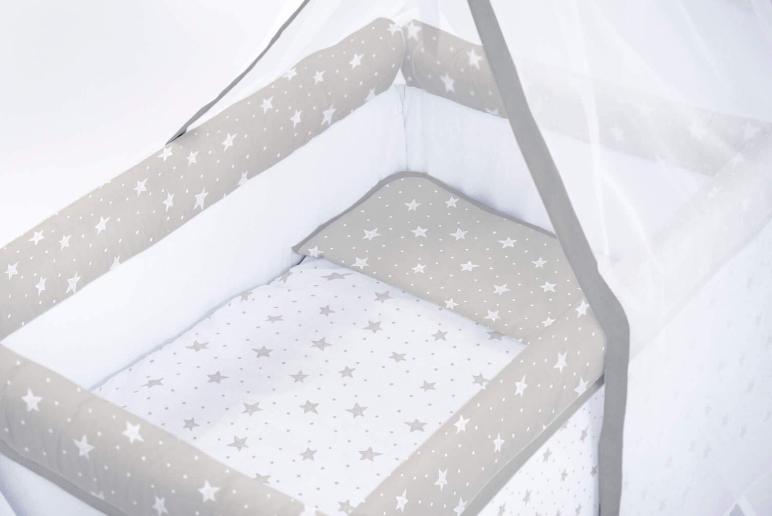 NAF Minicuna + Textil Y Velo Stars and Dots, Color Rainbow and Grey, 8 g
