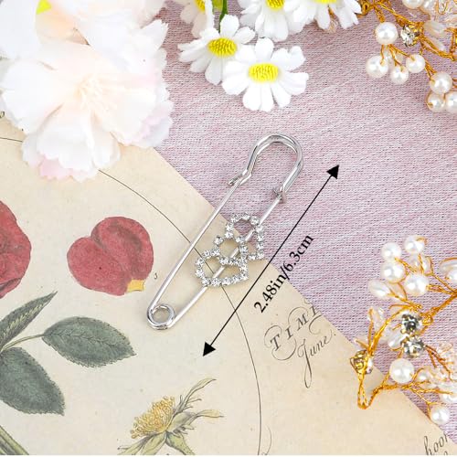 Image of Rhinestone Brooch Pins,Safety Pins for Clothes,Brooch Pins for Women,Pins for Bags,Decorative Pins