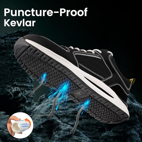 Image of LAoutun Steel Toe Shoes for Men Women Safety Work Shoes Indestructible Steel Toe Sneakers Lightweight Work Shoes Toe Shoes