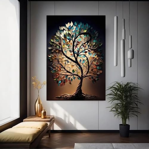 Impression sur toile Arbre de vie pour sublimer la décoration murale du salon - 2