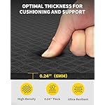 CAMBIVO Large Yoga Mat (6'x 4'), Extra Wide Workout Mat for Men and Women, Yoga Mat Thick 1/3 &1/4 Exercise Mats for Home Workout, Yoga, Pilates (Black,1/4 inch) - Image 3
