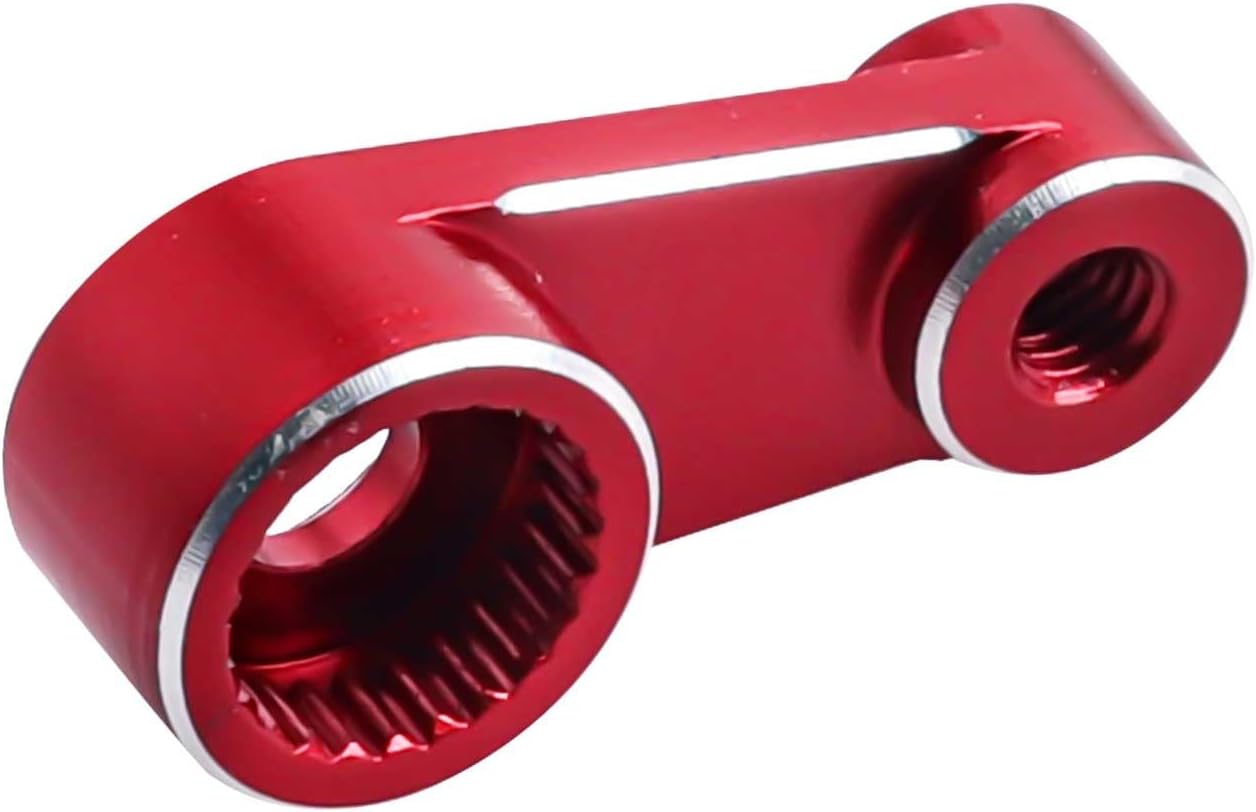 HobbyPark Aluminum Metal Servo Horn Arm for 1/18 Traxxas TRX4M TRX4MT Stock Servo Motor Upgrades Parts (Red)
