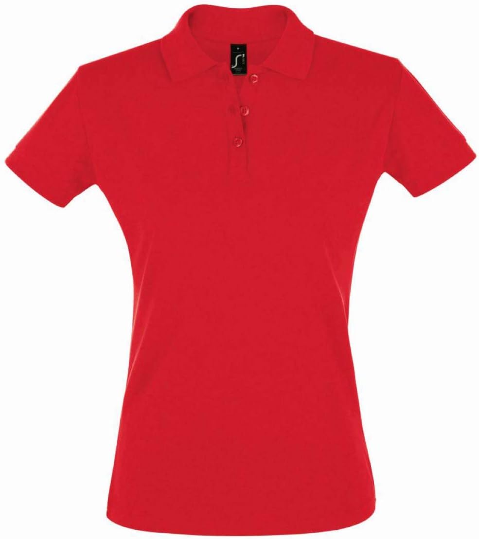 SOL’S Womens Perfect Cotton Piqué Polo Shirt Red 3XL