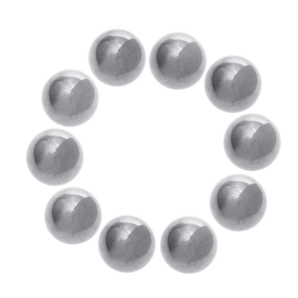 STOBAZA 15mm Carbon Steel Bearing Balls 10-Piece Set Sturdy Steel Balls for Precision Engineered for Stability and Performance