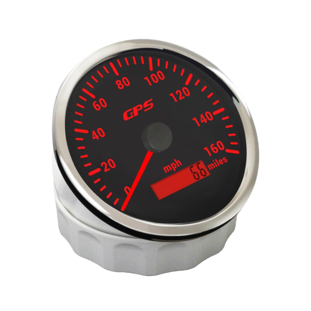 ELING 110mm MPH Speedometer Gauge GPS Odometer 0-160MPH with 7 Colors Backlights 12V 24Volt for Auto Motorboat Yachts