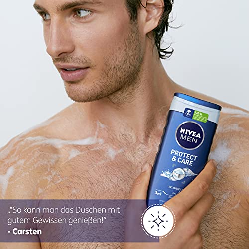 NIVEA MEN Protect & Care verzorgende douchegel (250 ml), hydraterende douchegel met aloë vera, milde douche voor een… - Image 6