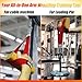 Ergonomic Arm Wrestling Handle with Wooden Grip, Wrist & Forearm Strength Training Attachment for Cable Machines (Red)