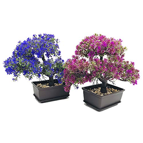 Fycooler Artificial Bonsai Tree-Fake Plant in Pot Artificial Plants,Faux Bonsai Japanese Pine Bonsai Artificial Plants for Home Decor Indoor,Office/Windowsill/Yard,Desktop Display, Zen Garden Décor