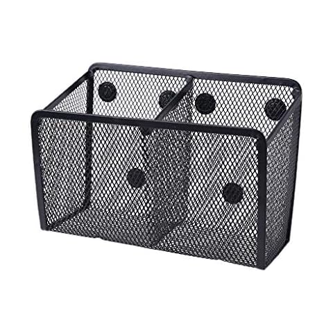 luosh Storage Basket Trash Caddy Container Desk Tray Wire Mesh Magnetic Office Supply Organizer for Whiteboard Refrigerator Magnetic Surface Cover