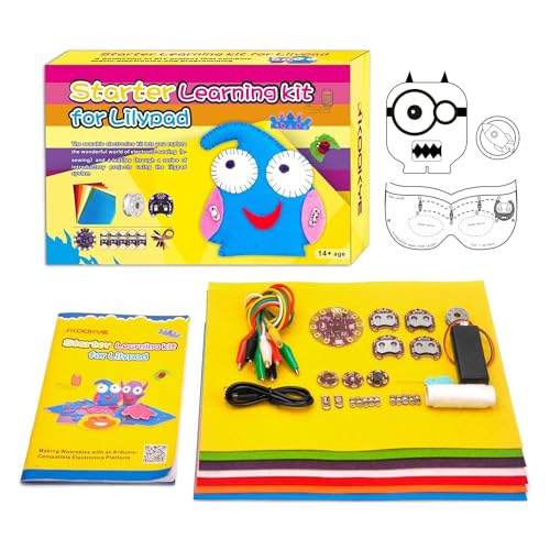 KOOKYE Lilypad Sewable Electronics Starter Kit for Arduino Learning E-Textile Cuttable Electronics Kit (1) by KOOKYE - Used condition - US$27.54