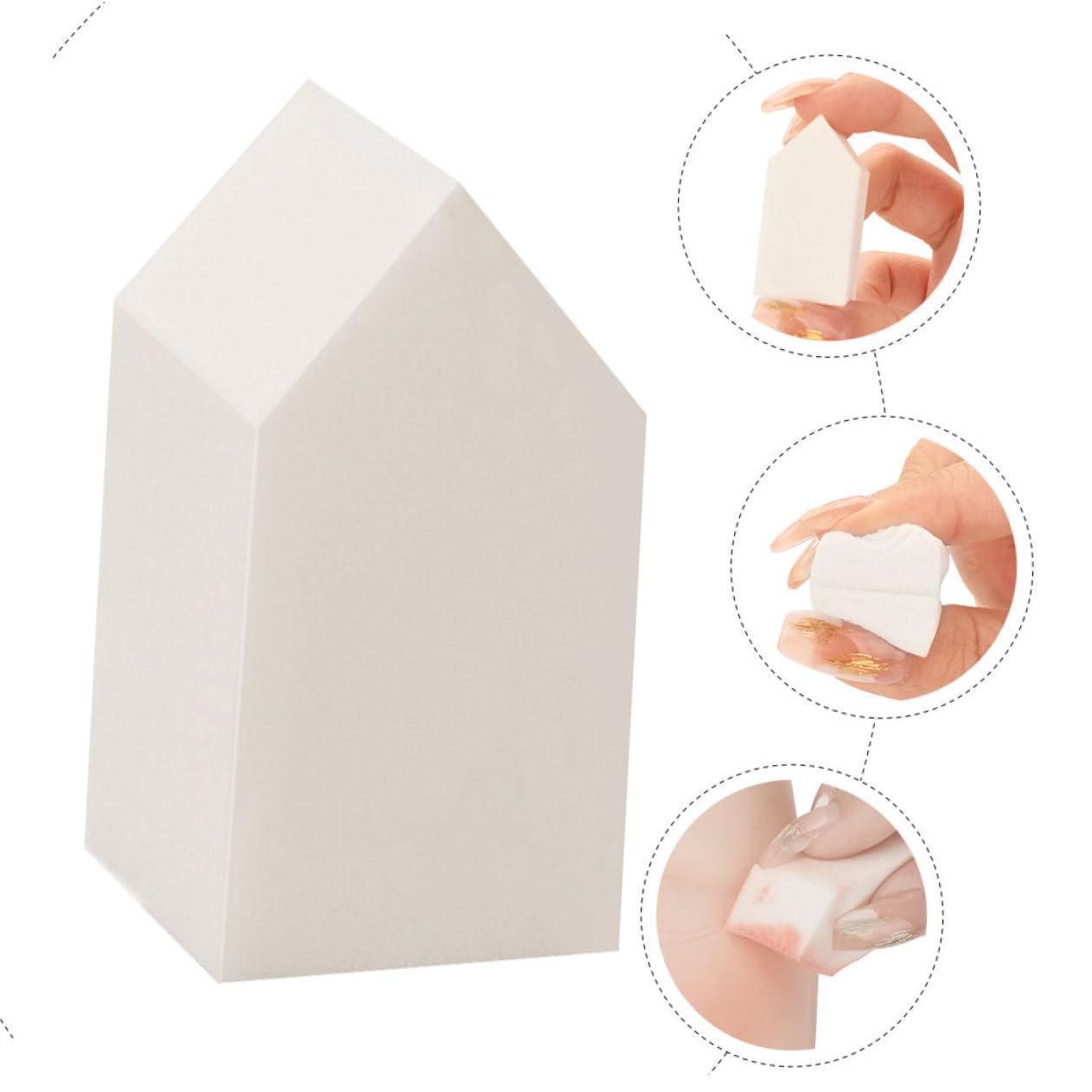 100pcs Mini Powder Puff Set Latex Flat Makeup Sponges Blending and Applying Loose Powder for Skin Types Portable Cosmetic Tools