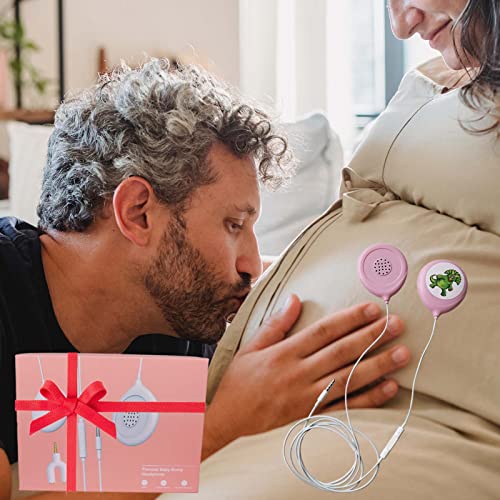 pregnancy headphones for bellybelly headphones for pregnant womensafely play music to your baby in the wombwith adapter cablegood sound qualityeasy to operatepink