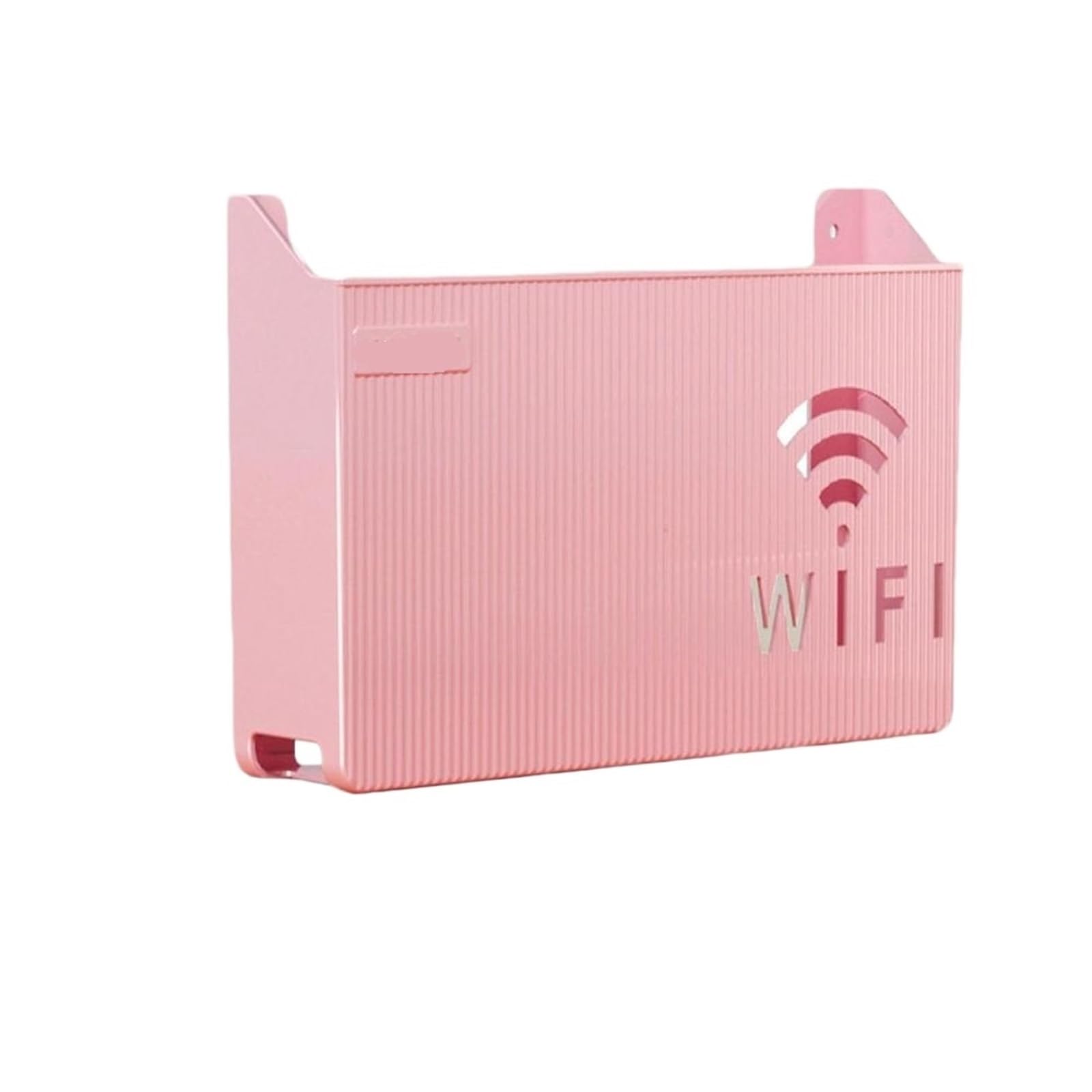 Boîte De Rangement pour Routeur 2 pièces sans Fil WiFi routeur boîte de Rangement Salon Organisateur décoration Mural TV décodeur Support câble boîtes d'alimentation(Pink)