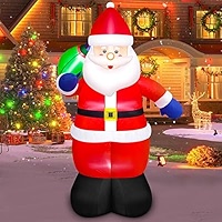 Père Noël Gonflable 300 CM Avec Lumières LED, 10FT Inflatable