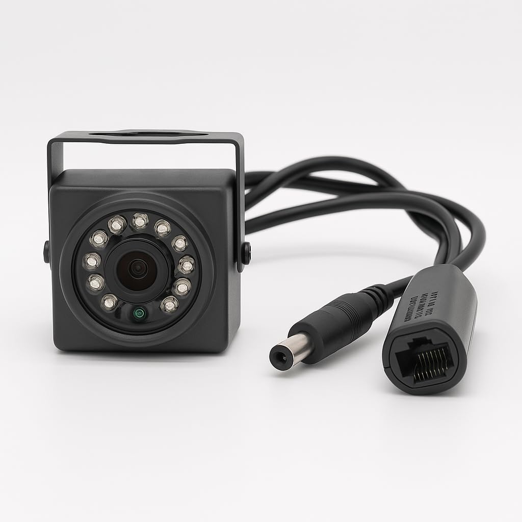 Watilon 4K 8MP mini wodoodporna kamera IP POE – zewnętrzna kamera bezpieczeństwa 48 V Ultra HD z noktowizorem na podczerwień 940 nm, zdalny dostęp P2P, obiektyw 3,6 mm, kompatybilna z LinkLemo
