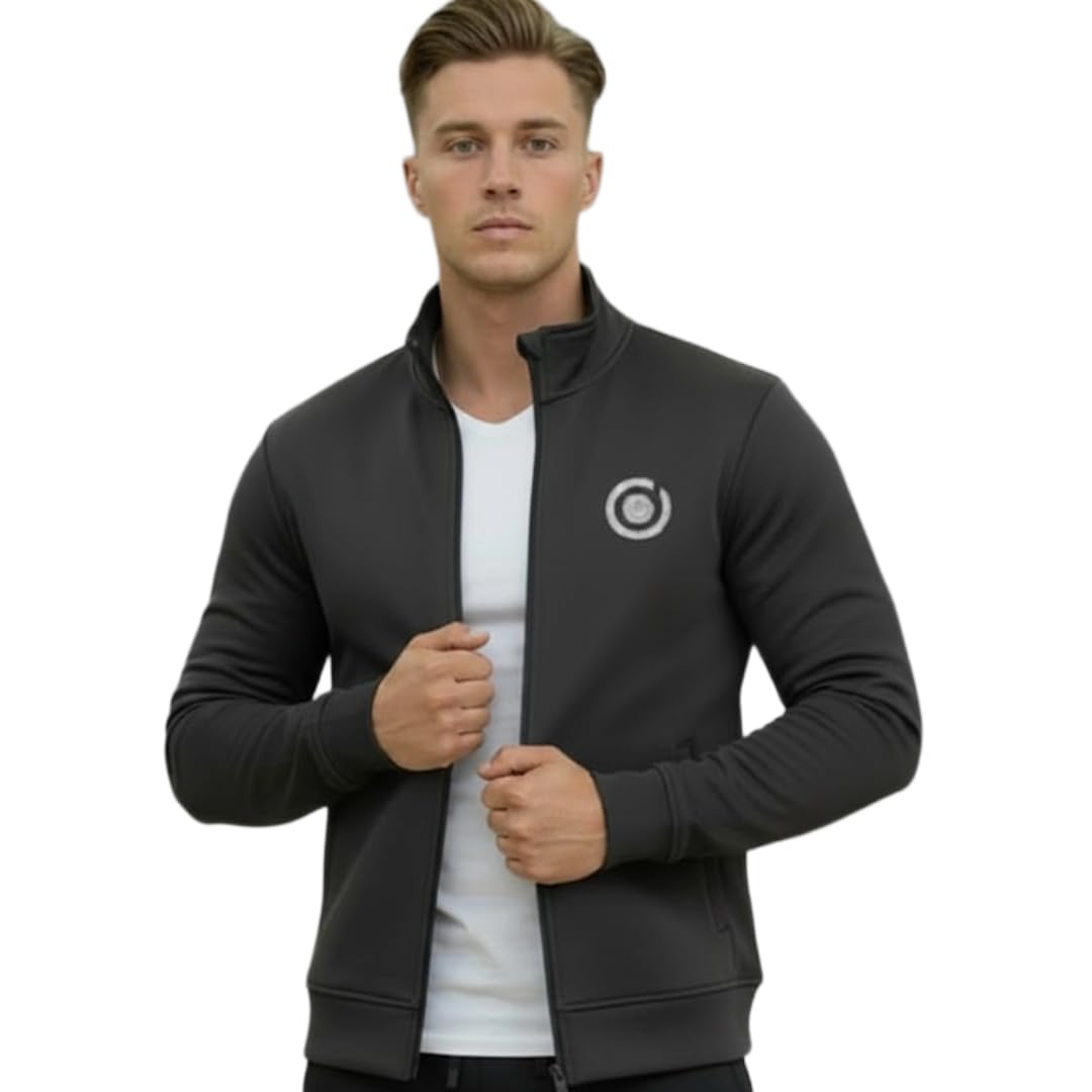 Men’s Track Jacket | Sports Jacket for Men | Running Jacket | Gym Workout Jacket | Full Zip Track Jacket | Winter Sportswear | Breathable Quick-Dry Fabric |