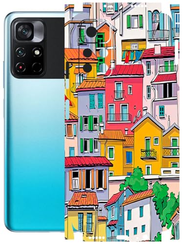 Image of AtOdds - Full Body Back Screen Guard Protector Film - Lamination Wrap Skin Sticker Compatible with Poco M4 PRO (5G) | Scratchproof Matte Finish (Concrete Jungle)