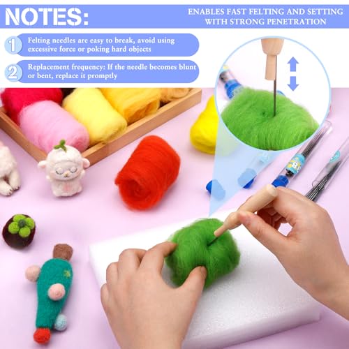 Image of Yizzvb 30 PCS Needle Felting Needles, 3 Sizes Wool Felting Needles, Needle Felting Tools Supplies Kit with Storage Box for DIY Wool Felting Crafts