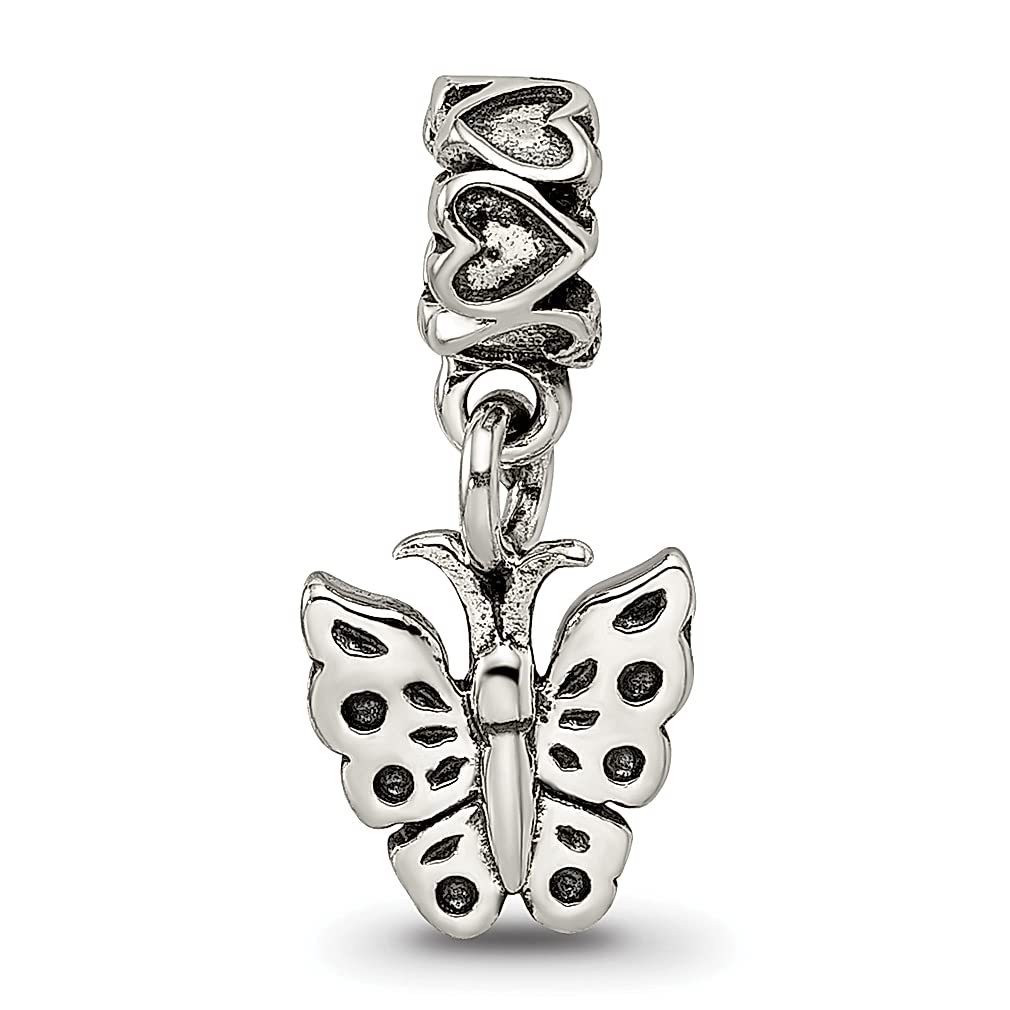 Srebro wysokiej próby 925 zawieszka do bransoletki dzieci motyl zwisający koralik linia dziecięca elegancka biżuteria dla kobiet prezenty dla niej