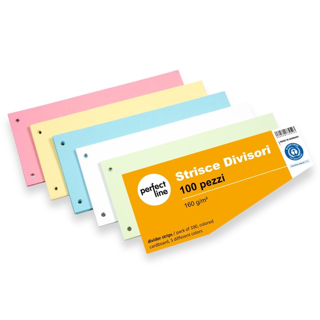 100 Strisce Divisorie Per Raccoglitori - Cartone Riciclato, 5 Colori - Foto 7