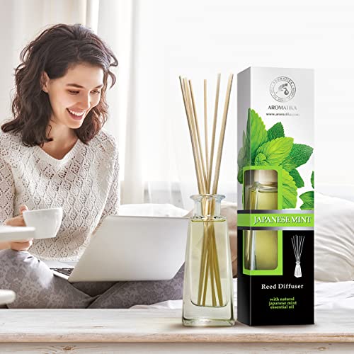 Difusor de Aroma Menta 100 ml con Varillas de Rattan miniatura 2