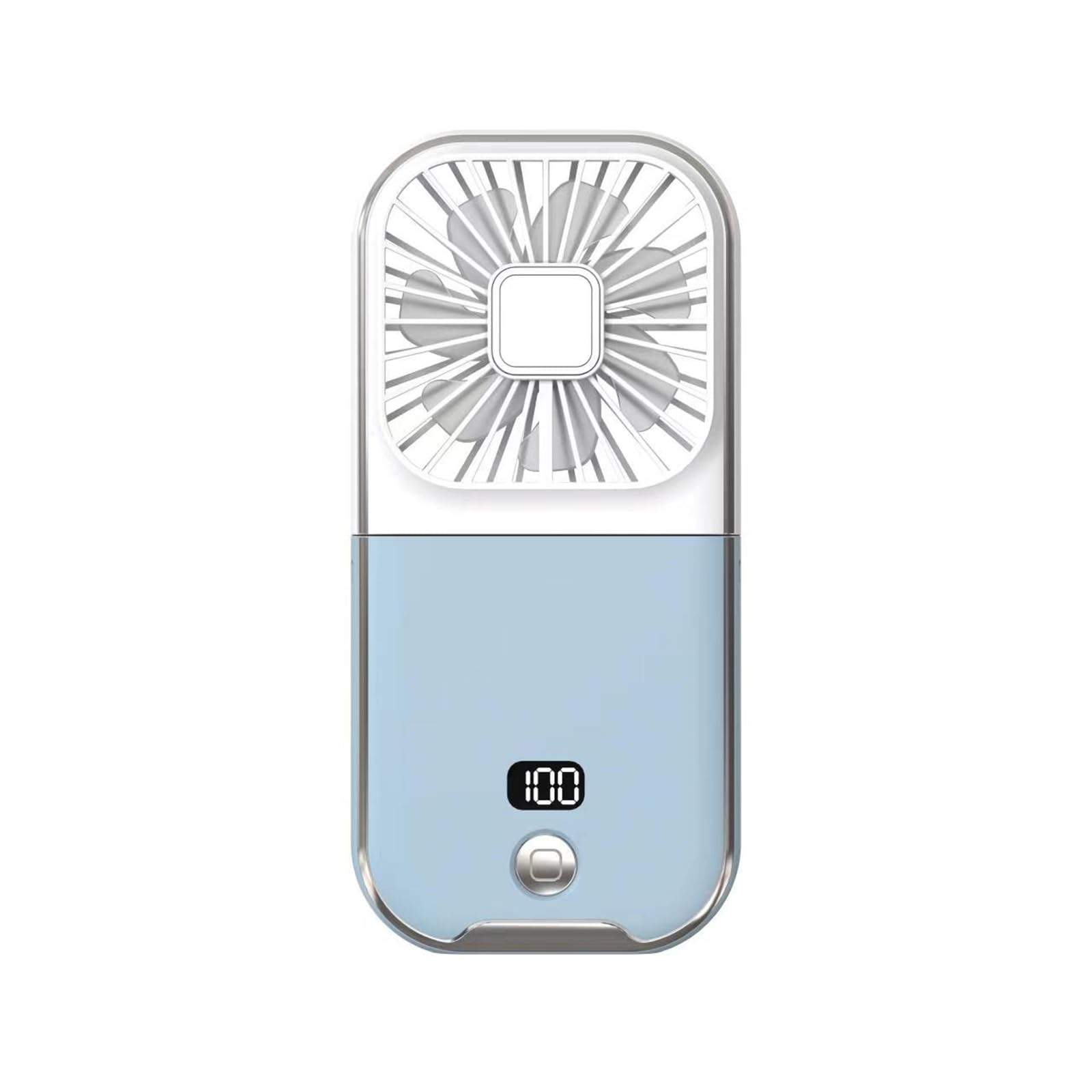 Kalttoy Portable Digital Display Fan 3000mAh Battery Powered Hand-Held Desktop USB Fan Small Folding 4 Speeds Electric Usb Rechargeable Handheld