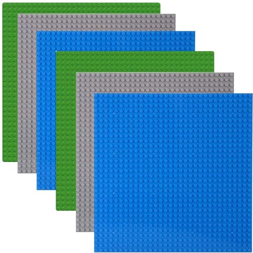 Construcción, Toy GLURIZ 6 Piezas Building Brick Base Plates-25 X 25cm, Base de Construcción Classic Construir Game, Base para Classic Construir, Base de Construcción Juego,...