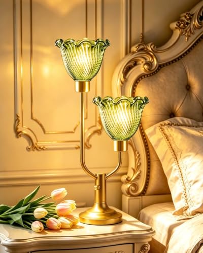 Image of Lightdot Mid Century Modern Table Lamp Vintage Green Lamp Gift Dimmable