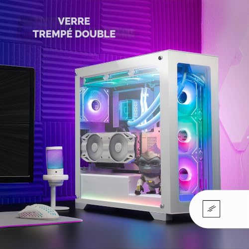 MARS GAMING MCB, Boîtier PC Gaming ATX XL, Custom Premium Edition, Structure Modulaire Double Chambre, Noir