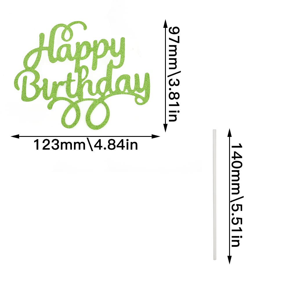 30 Stück Happy Birthday Cake Topper – Glitzernde Tortendeko In 10 Farben, Für Kuchen & Cupcakes, 13 Cm Stäbchen, Inkl. Geburtstagskarten