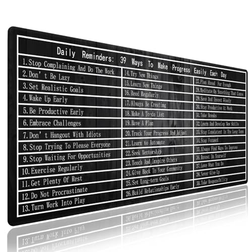 Ways to Make Progress Large Mouse Pad, Inspirational Success Quote Desk Mat