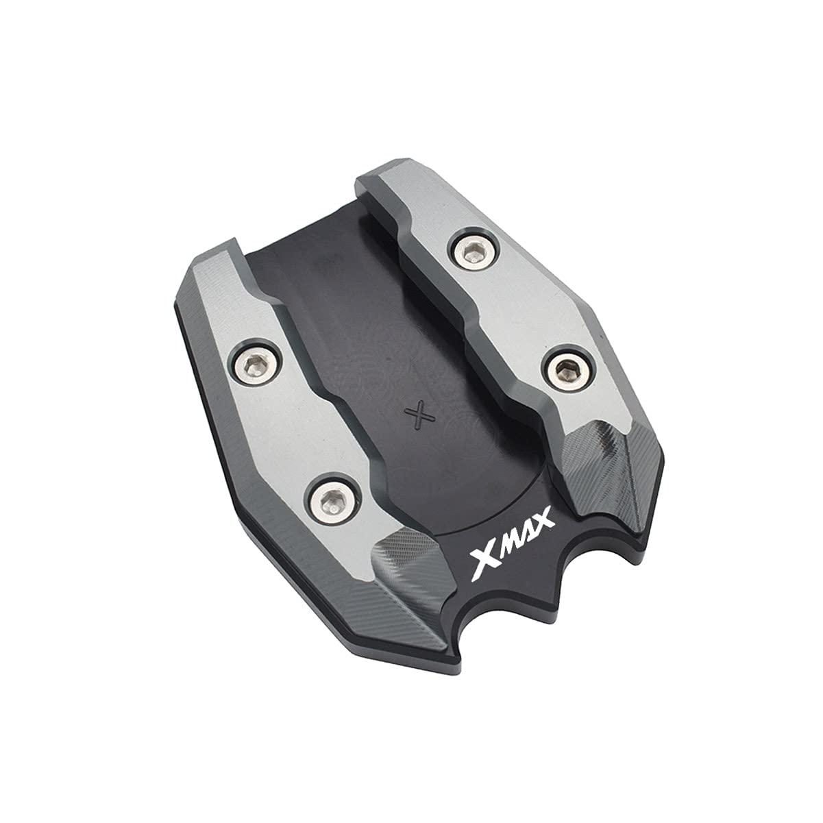 Pour Yamaha XMAX 125 250 300 2017 2018 2019 2020 CNC pied latéral plaque de support (gris)