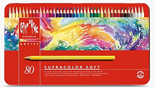 Caran Dache Set Of 80 Supracolor Soft Aquarelle Water Soluble