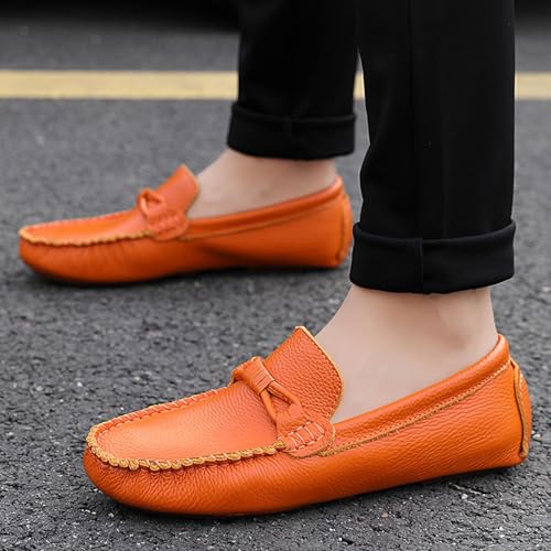 Men's Leather Penny Loafers, Classic Driving Shoes, Casual Slip-on Comfortable Men's Loafers, Beanie Shoes3